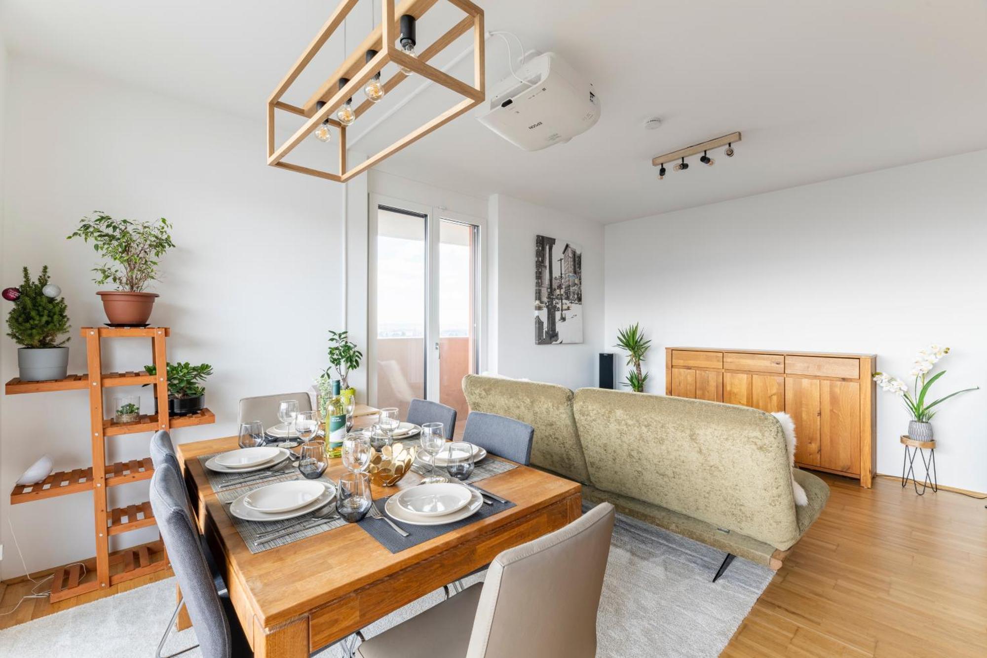 Edler Wohnraum Panoramablick 3 Sz Boxspringbetten, E-Ladestation, Kaffeevollautomat, Klima, Lift, Terrasse & 2Xtg Грац Экстерьер фото