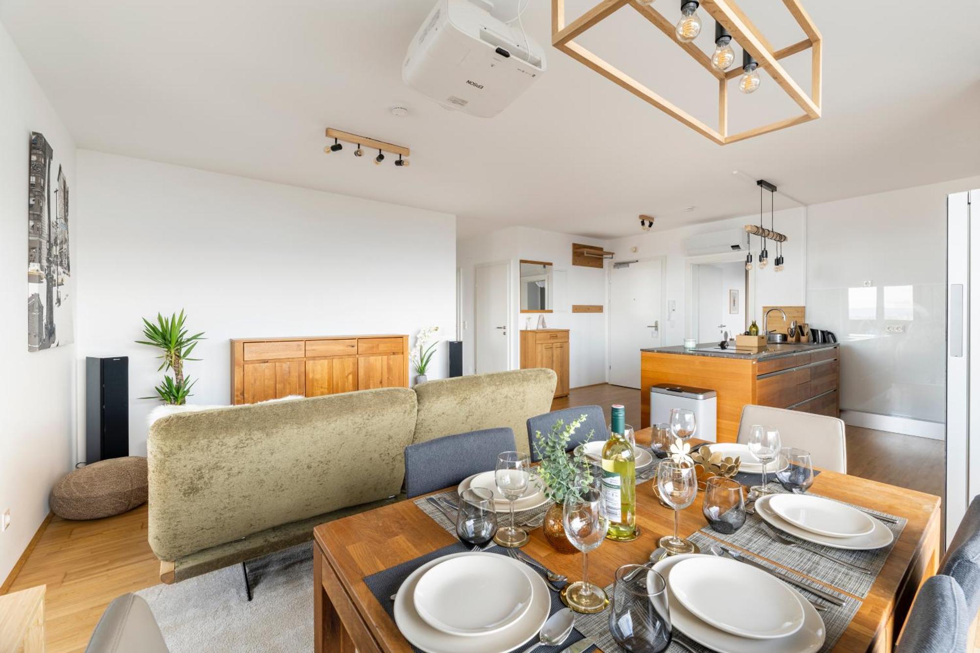 Edler Wohnraum Panoramablick 3 Sz Boxspringbetten, E-Ladestation, Kaffeevollautomat, Klima, Lift, Terrasse & 2Xtg Грац Экстерьер фото