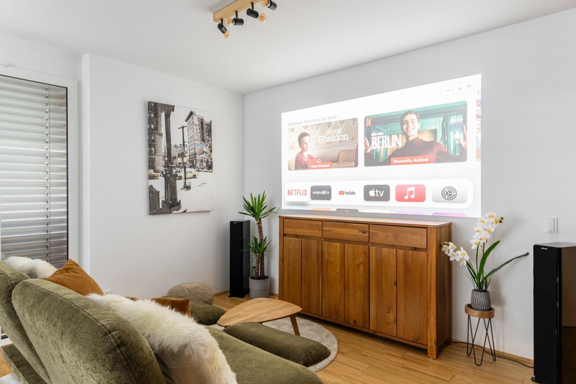 Edler Wohnraum Panoramablick 3 Sz Boxspringbetten, E-Ladestation, Kaffeevollautomat, Klima, Lift, Terrasse & 2Xtg Грац Экстерьер фото
